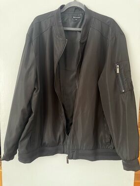 NWOT JB Britches Black Zip Up Bomber Jacket Men's Lightweight Benn Style